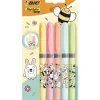 Discount Bic Marcadores Fluor Grip Pastel Kawaii 5 Unidades
