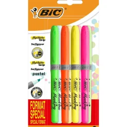 Best Bic Marcadores Grip Pastel e Fluorescentes 8 unidades