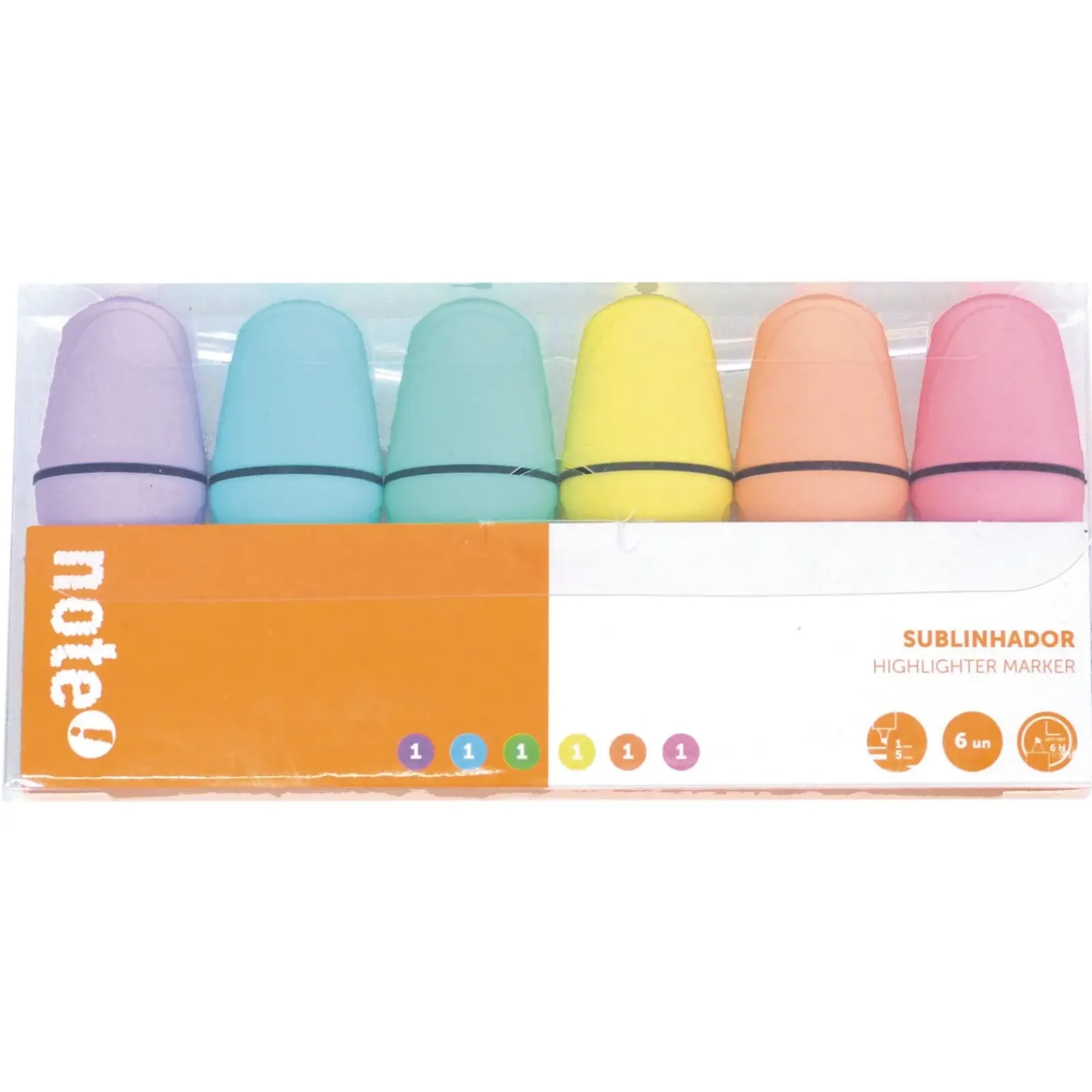 Note! Marcadores E Sublinhadores|Escrita > Marcadores Mini Pastel 6 unidades