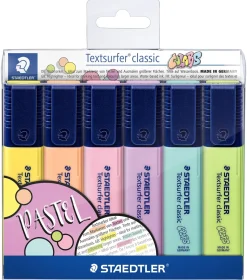 Staedtler Marcadores E Sublinhadores|Escrita > Marcadores Pastel 6 unidades