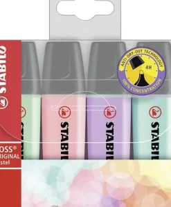 Stabilo Marcadores E Sublinhadores|Escrita > Marcadores Pastel 4 unidades