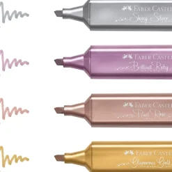 Faber Castell Marcadores E Sublinhadores|Escrita > Marcadores Textliner Cores Metálicas 4 unidades