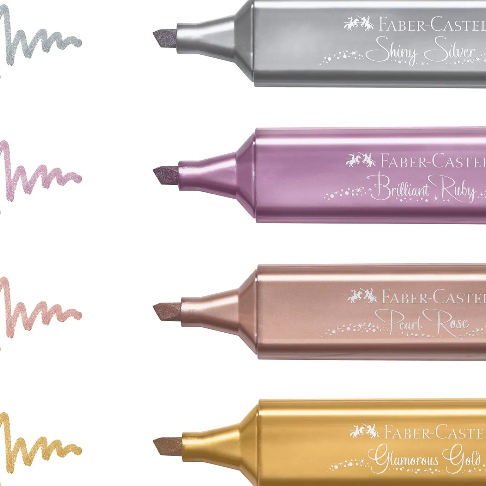 Faber Castell Marcadores E Sublinhadores|Escrita > Marcadores Textliner Cores Metálicas 4 unidades