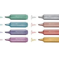 Faber Castell Marcadores E Sublinhadores|Escrita > Marcadores Textliner Metálico 8 unidades