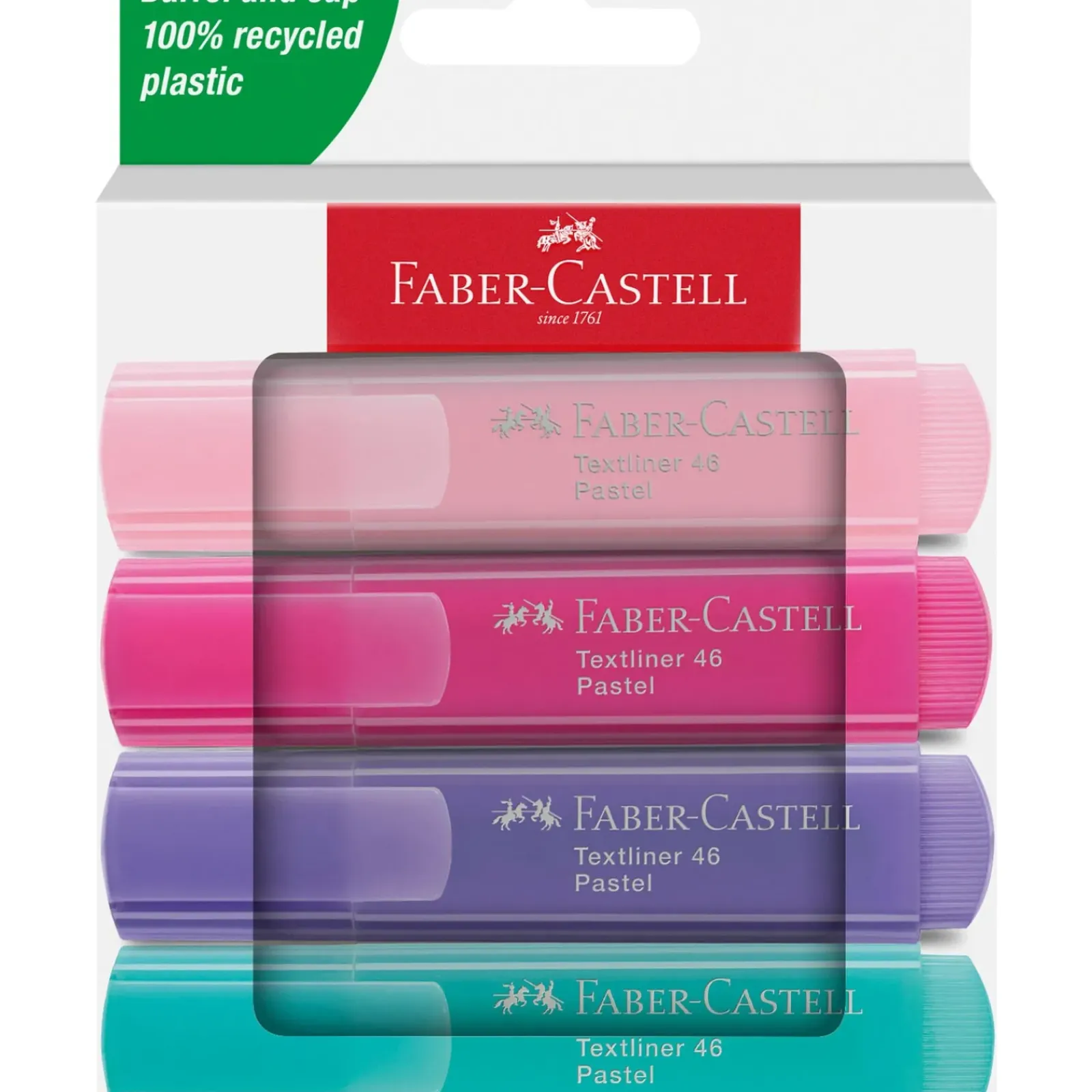 Faber Castell Marcadores E Sublinhadores|Escrita > Marcadores Textliner Pastel 4 unidades