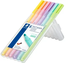 Staedtler Marcadores E Sublinhadores|Escrita > Marcadores Triplus Pastel 6 unidades