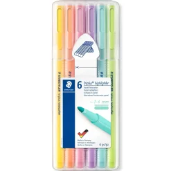 Staedtler Marcadores E Sublinhadores|Escrita > Marcadores Triplus Pastel 6 unidades