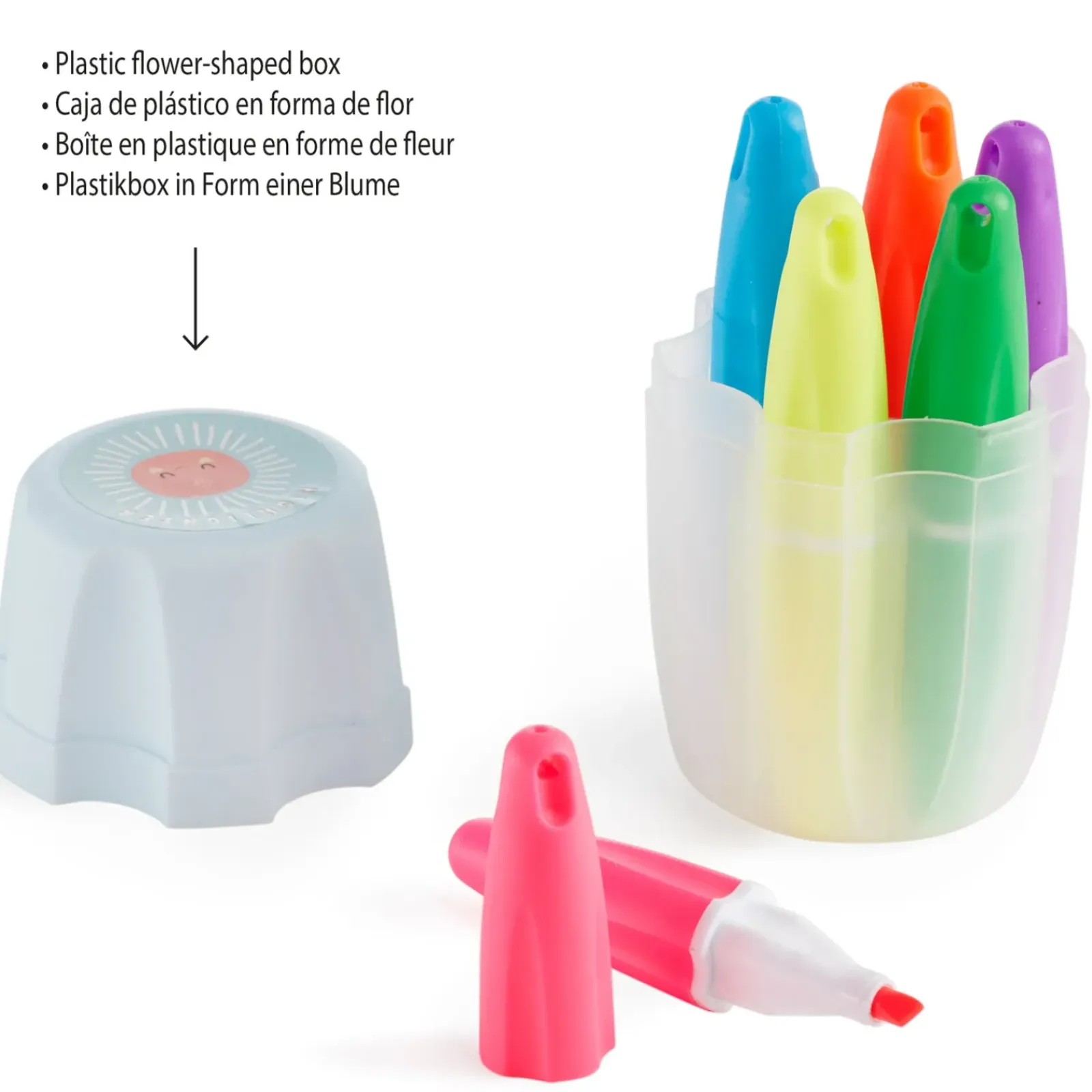 Clearance Apli Marcador Fluor Sol Azul 6 Unidades