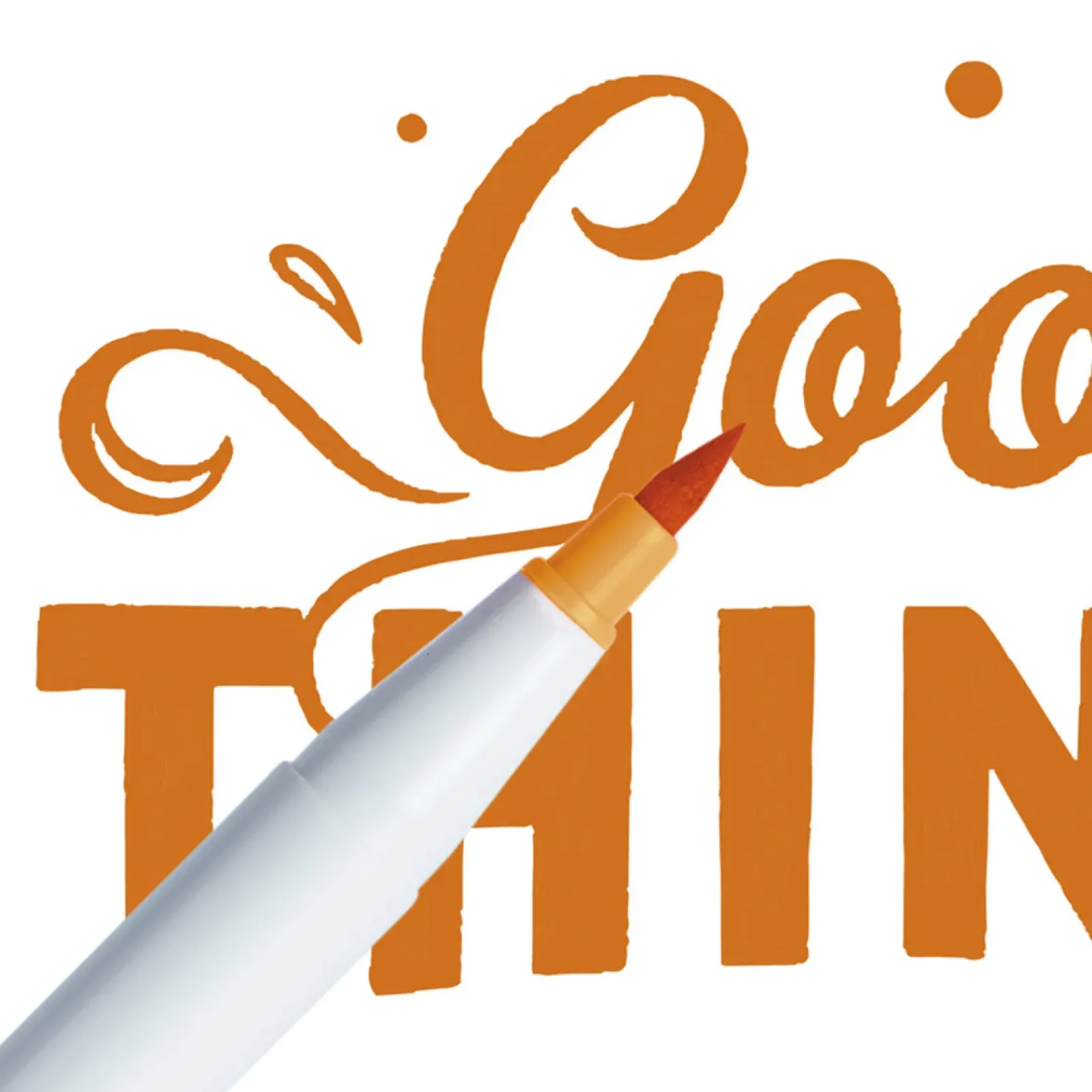 Clearance Newpen Marcador Ginza Pro Brush Pen Laranja