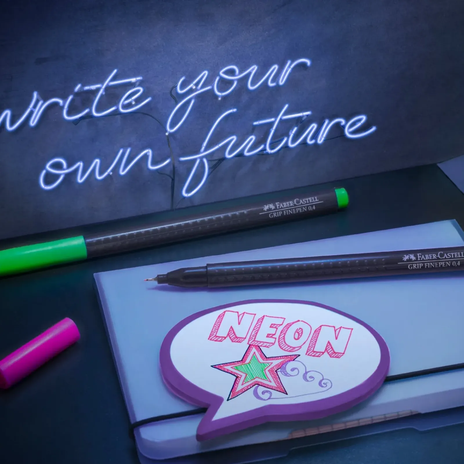 Hot Faber Castell Marcador Grip Finepen Neon 5 unidades