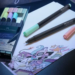 Faber Castell Marcadores E Sublinhadores|Escrita > Marcador Grip Finepen Pastel 5 unidades