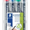 Staedtler Marcadores E Sublinhadores|Escrita > Marcador Permanente Fino com 4 Cores
