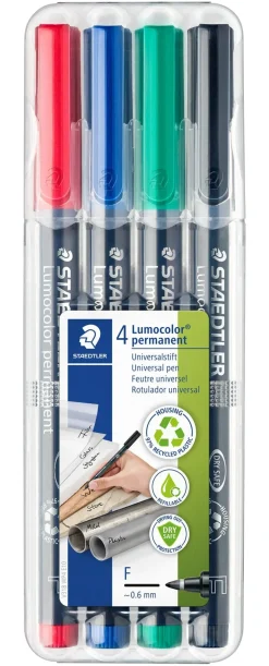 Staedtler Marcadores E Sublinhadores|Escrita > Marcador Permanente Fino com 4 Cores