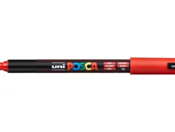 Uni Marcadores Colorir > Marcador Posca Pc-1Mr Vermelho Metálico