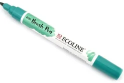 Ecoline Brush Pen > Marcador Tinta Solúvel em Àgua Cor Verde Escuro
