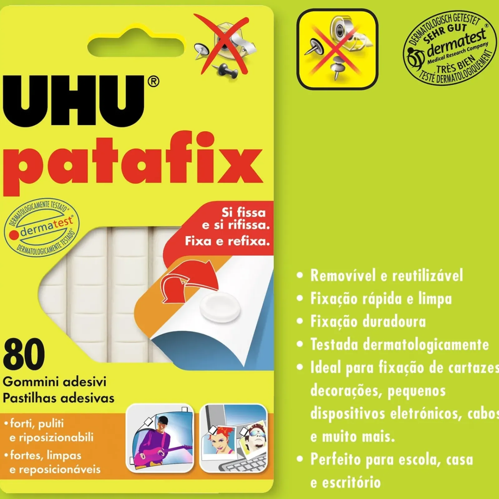 Uhu Colas E Fita-Colas > Massa Adesiva Patafix 60g Branca