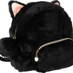 Online Outras Marcas Mini Mochila Peluche Preto