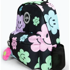 Hype Mochila Badge Black Happy Flowers