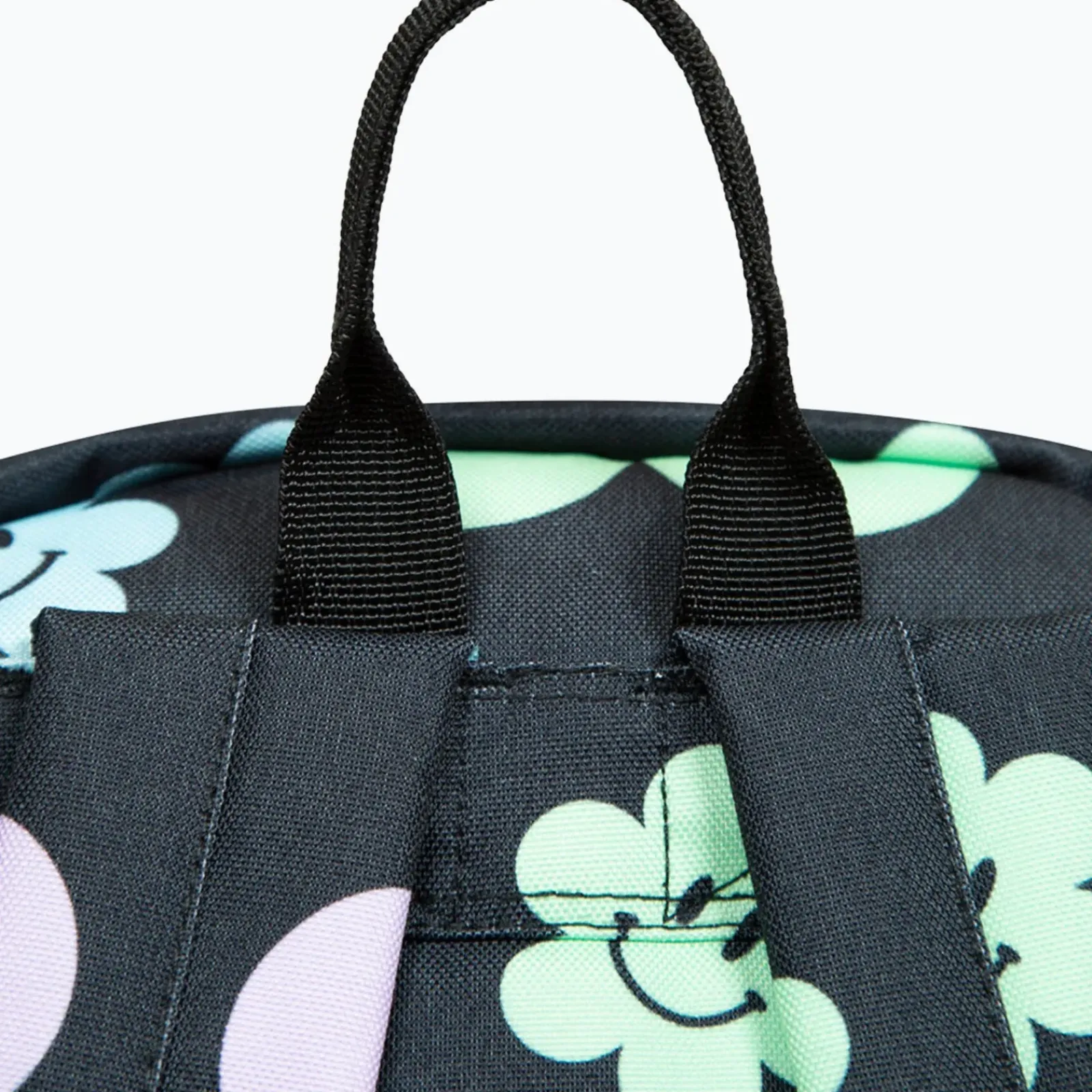 Hype Mochila Badge Black Happy Flowers