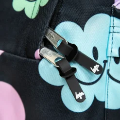 Hype Mochila Badge Black Happy Flowers