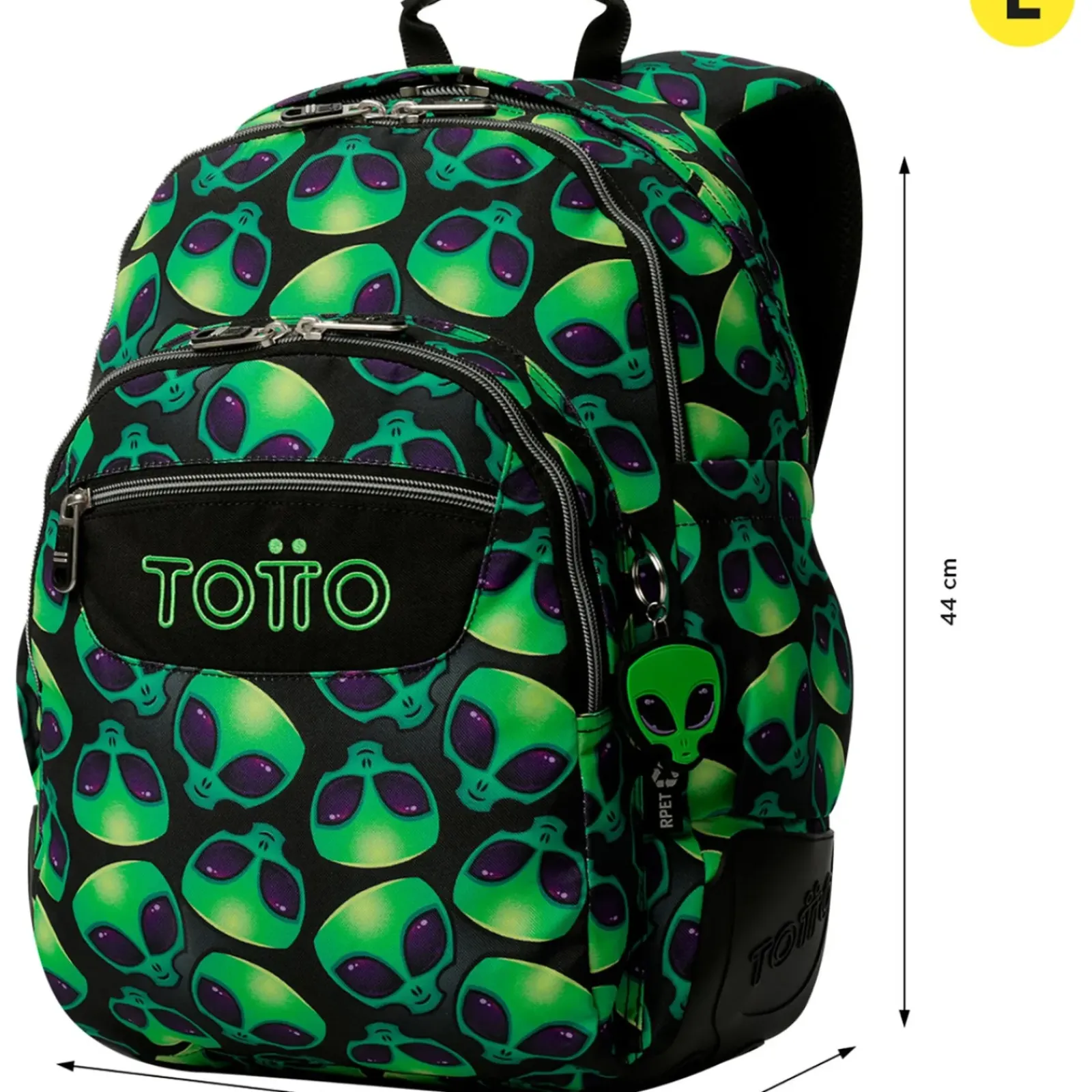 Totto Infantil > Mochila Com Base Borracha Alien