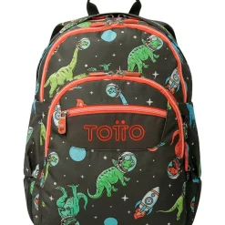 Best Totto Mochila Com Base Borracha Dino Preto