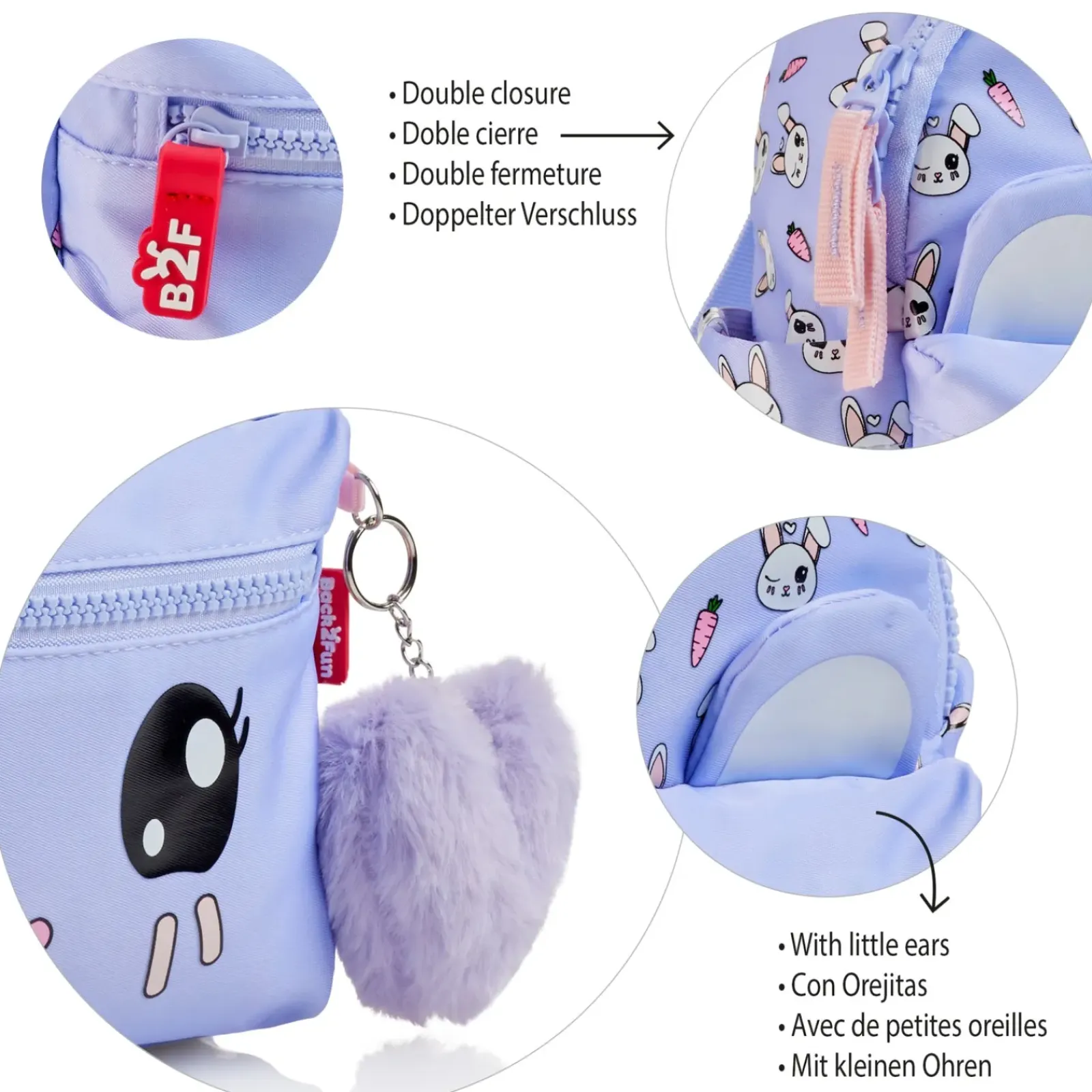 Online Apli Mochila Mini com 2 Compartimentos Coelho
