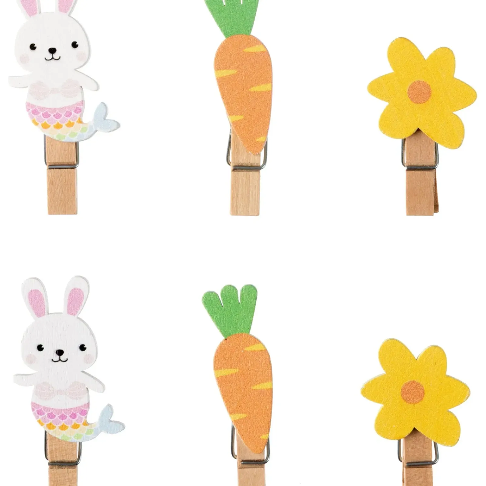 Outras Marcas Clips, Molas, Elásticos E Pioneses > Molas Madeira Fun Bunny Joy 6 Unidades