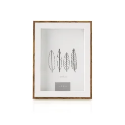 Kasa Molduras E Quadros > Moldura Branca com Contorno Castanho 13 x 18cm