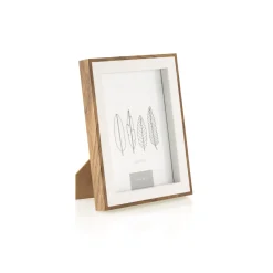 Kasa Molduras E Quadros > Moldura Branca com Contorno Castanho 13 x 18cm
