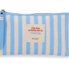 New Mr Wonderfull Nécessaire Riscas Azul Bege - I'M Crème