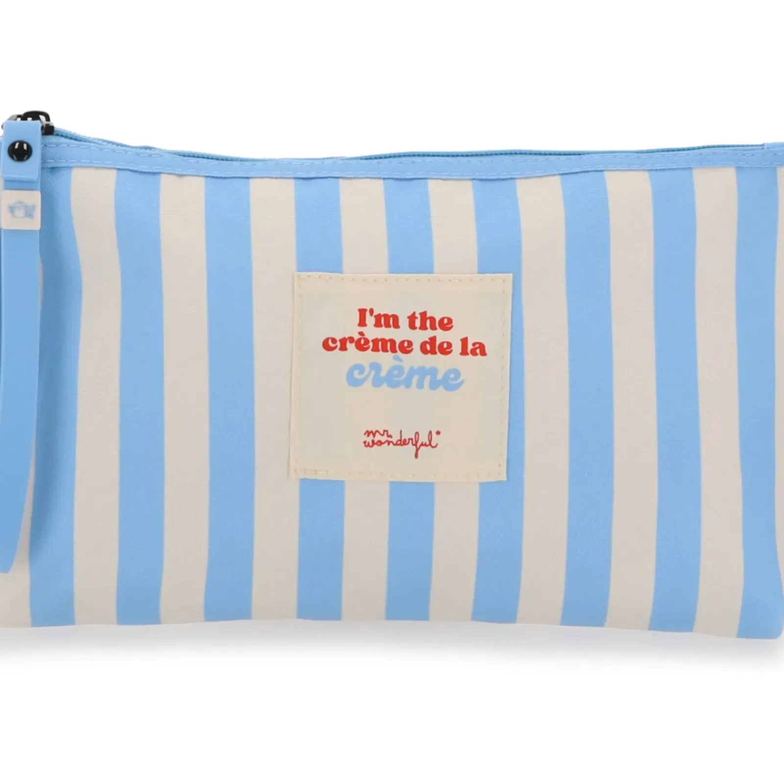 New Mr Wonderfull Nécessaire Riscas Azul Bege - I'M Crème