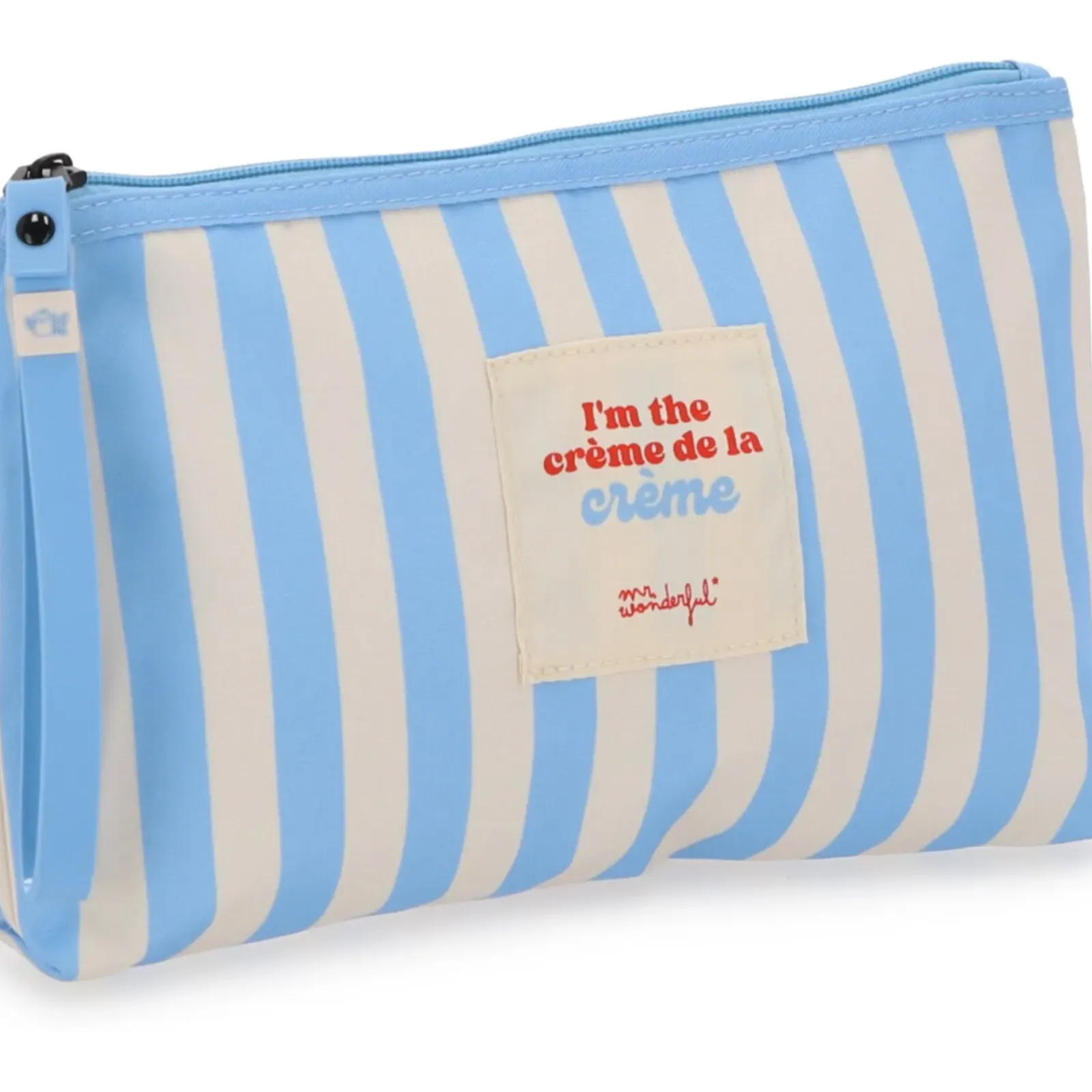 New Mr Wonderfull Nécessaire Riscas Azul Bege - I'M Crème
