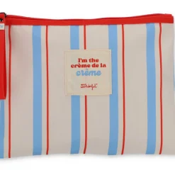 Mr Wonderfull Bolsas E Necessaires > Nécessaire Riscas Azul Vermelho Bege