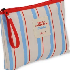 Mr Wonderfull Bolsas E Necessaires > Nécessaire Riscas Azul Vermelho Bege