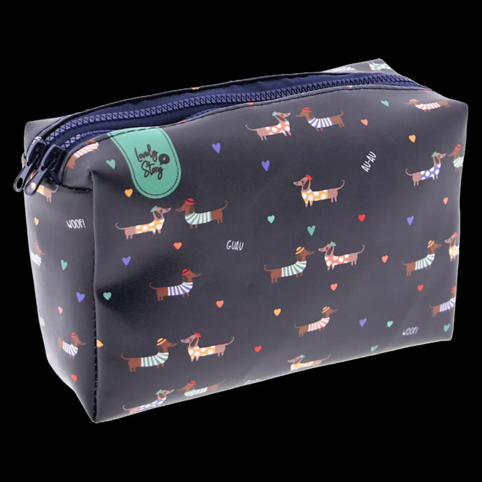 Aurea Bolsas E Necessaires > Necessaire com Dois Fechos - Blue Guau