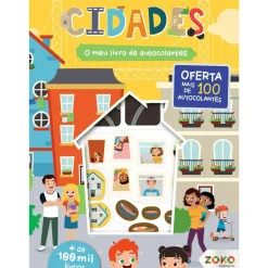 New Zoko O Meu Livro de Autocolantes - Cidades: Livro de Atividades com Oferta de Autocolantes de Zero a Oito