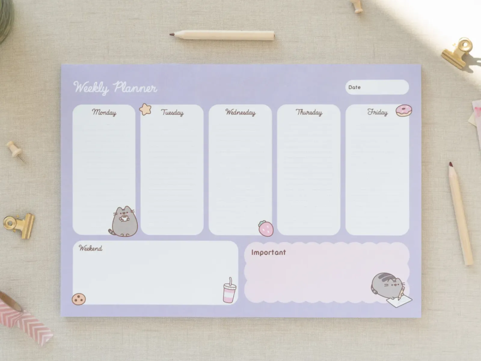 Pusheen Agendas E Planners|Agendas E Planners > Organizador Sem A4 - Moments
