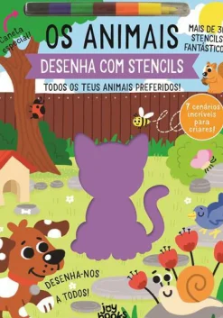 Joybooks Atividades > Os Animais de Stephanie Evans - Desenha com Stencils Todos os Teus Animais Preferidos!