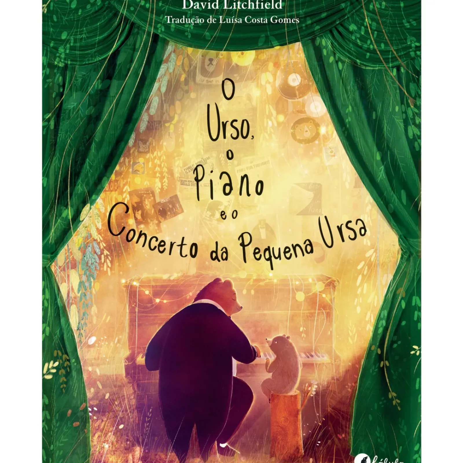 Fábula O Urso, o Piano e o Concerto da Pequena Ursa de David Litchfield