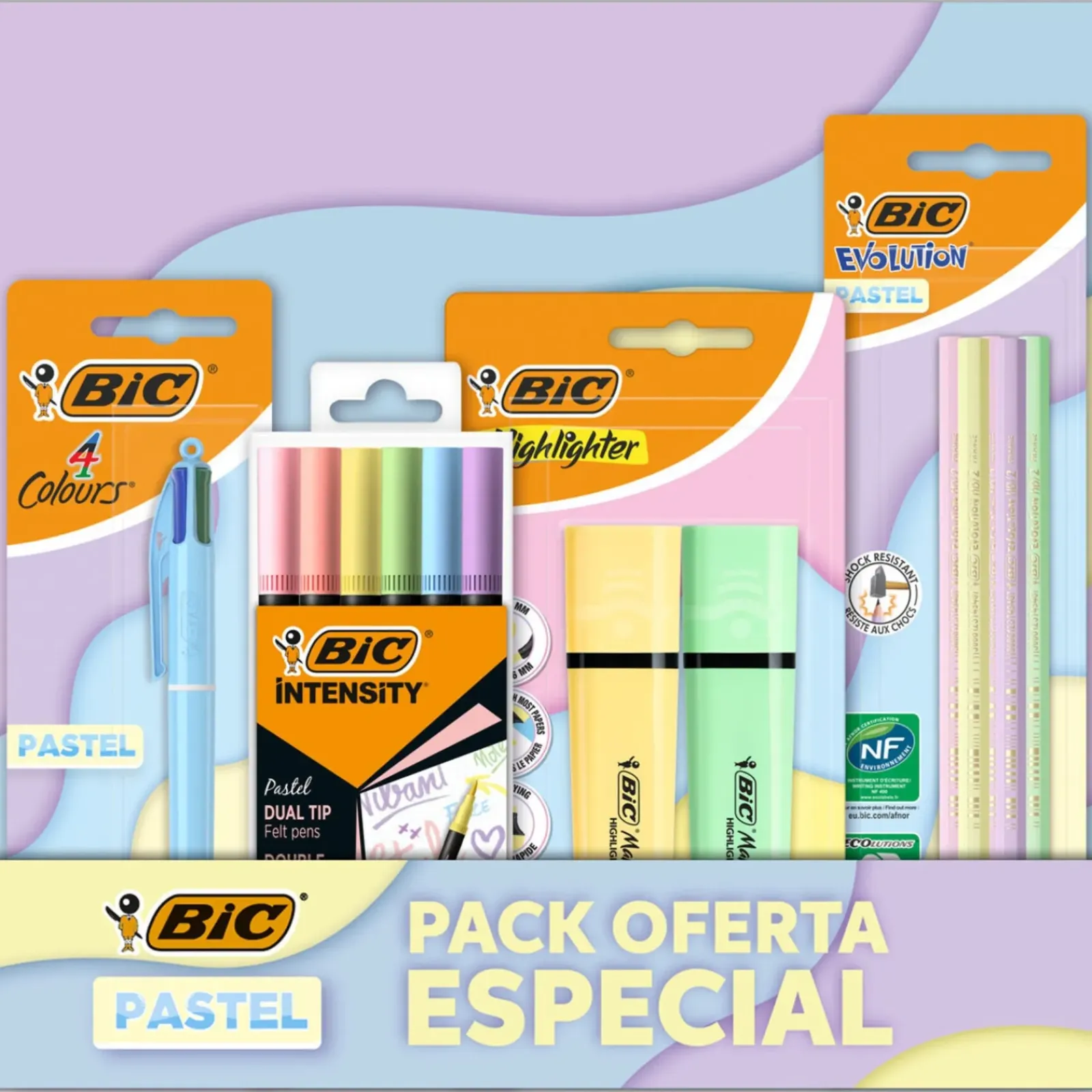 Bic Pack Escrita Pastel Especial 14 Unidades