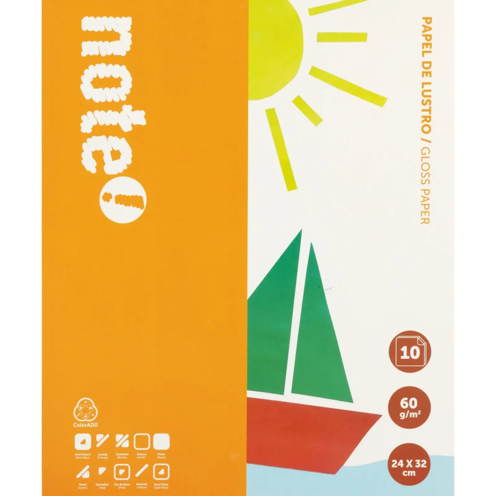 Note! Papéis Especiais > Papel de Lustro 24 x 32cm 10 Folhas