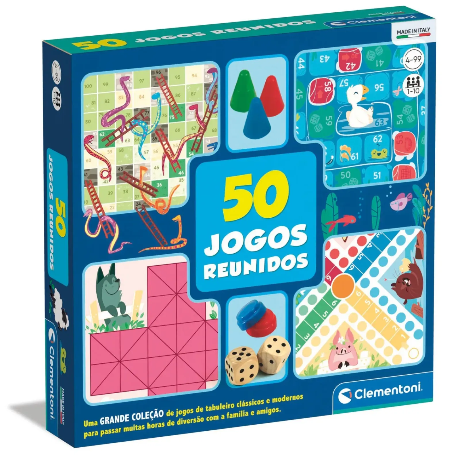 Clementoni Jogos De Família E Amigos > Party Games - 50 Jogos Reunidos