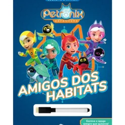 Booksmile Atividades > Petronix Defenders: Amigos dos Habitats - Escreve e Apaga
