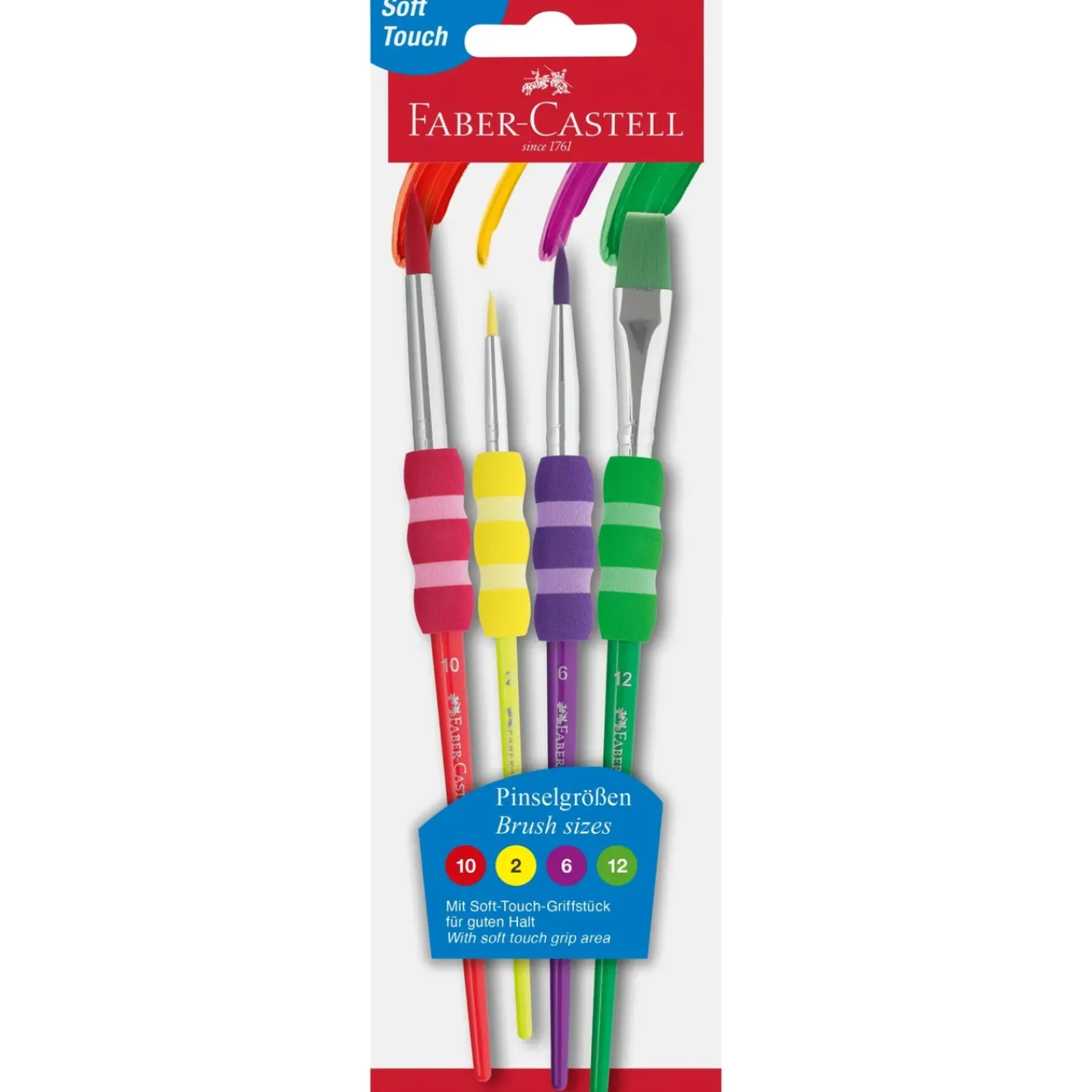 Discount Faber Castell Pincéis Soft Touch nº 2/4/10/12 4 unidades