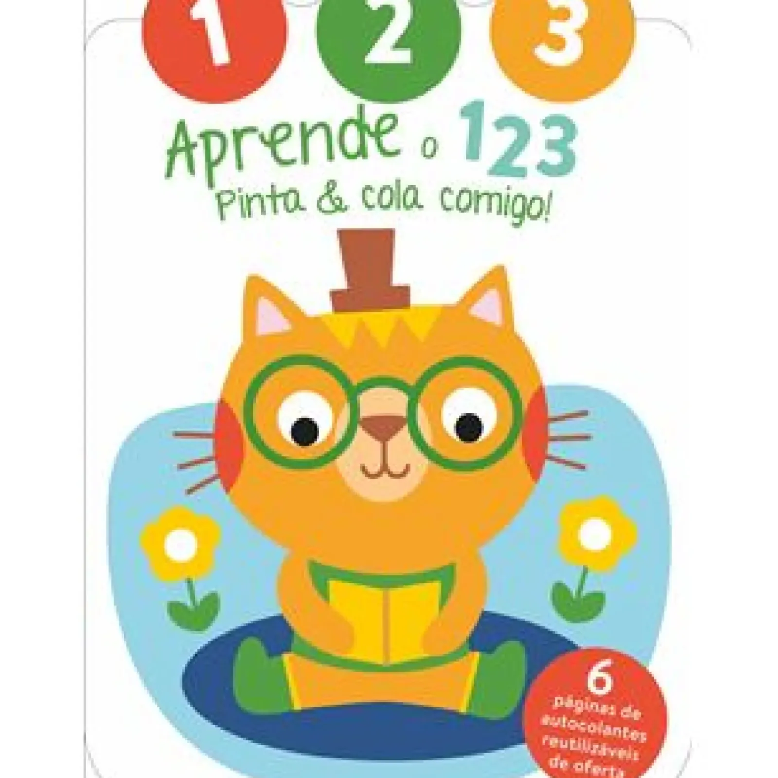 Yoyo Atividades > Pinta & Cola Comigo - Aprende o 123 - Gato de BOOKS
