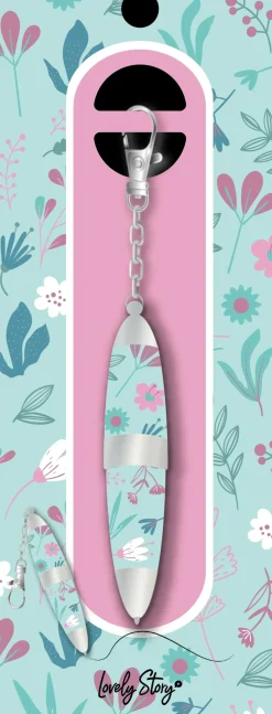 Lovely Story Acessórios > Porta-Chaves Caneta - Mint Bloom