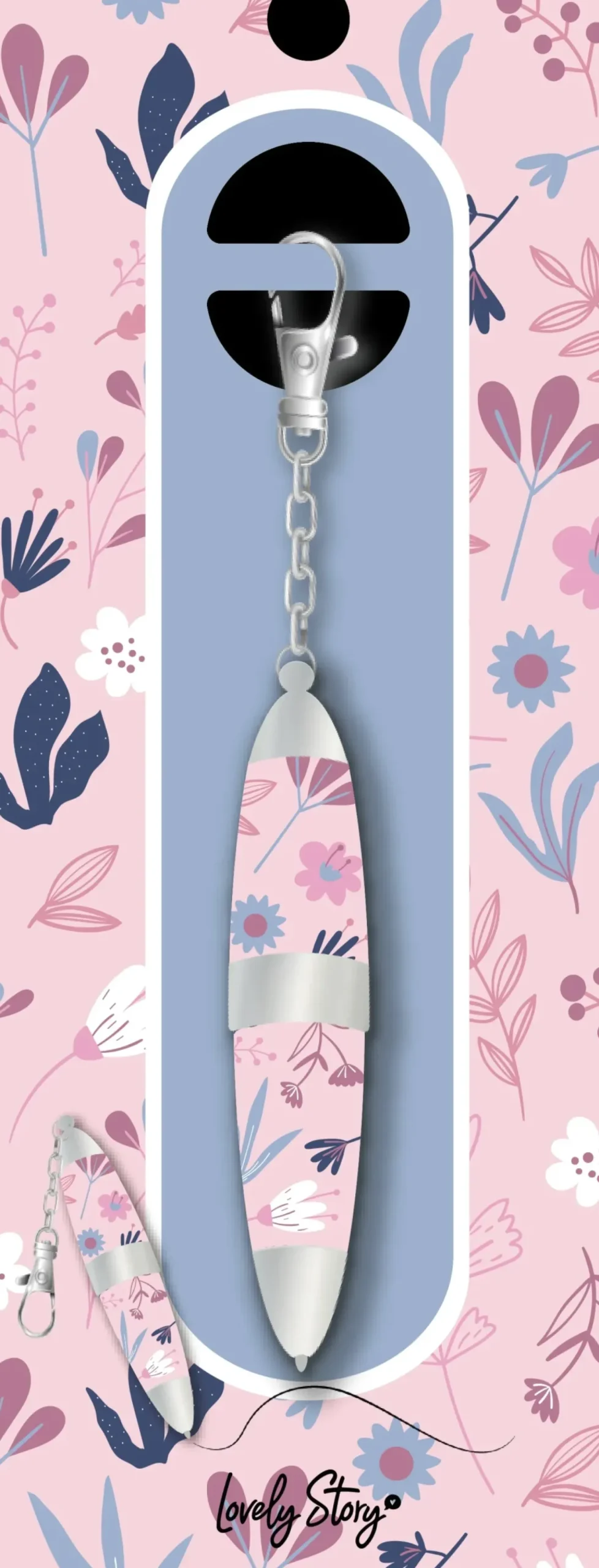 Discount Lovely Story Porta-Chaves Caneta - Pink Bloom