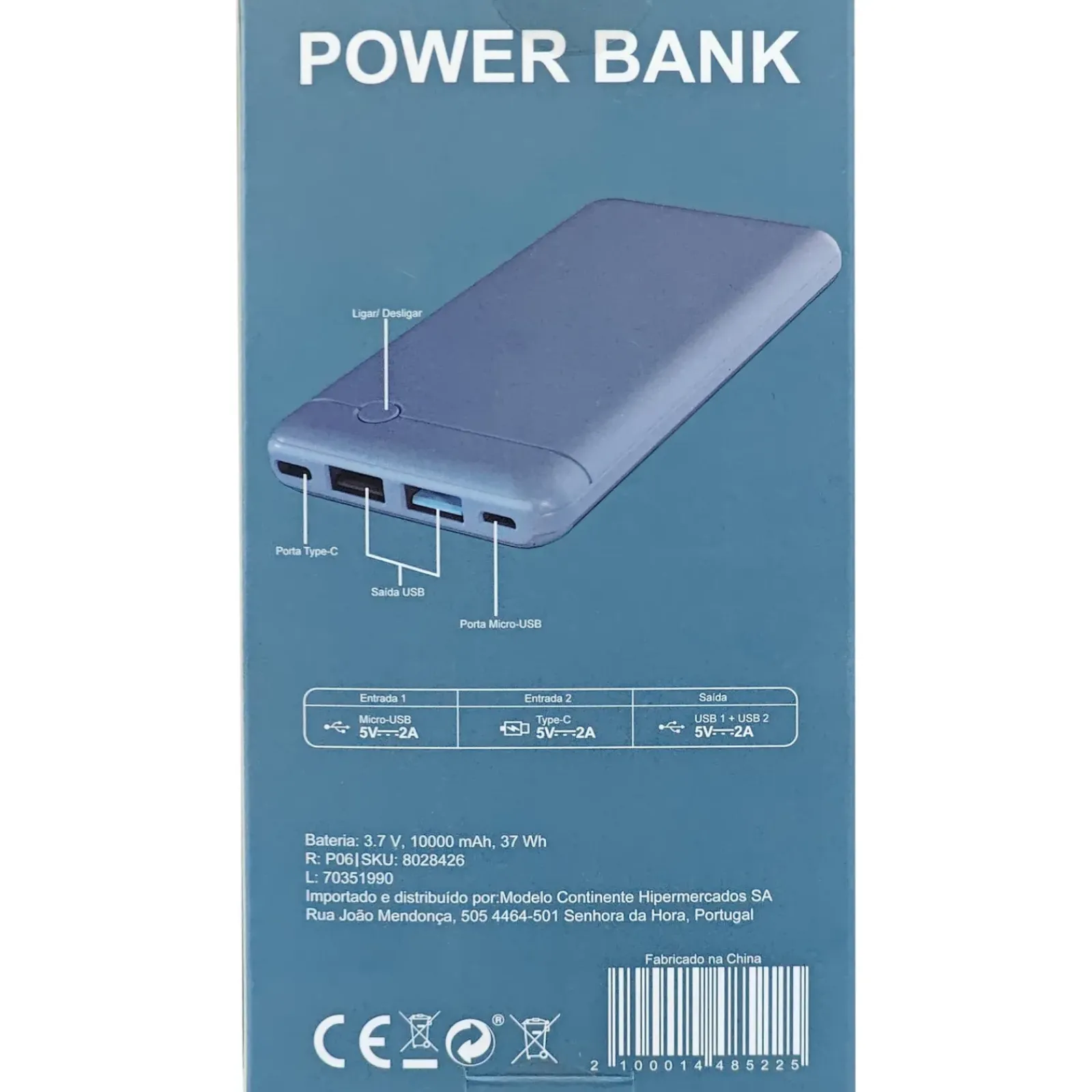 Outlet Onetop Power Bank 10.000Mah Azul Fusion