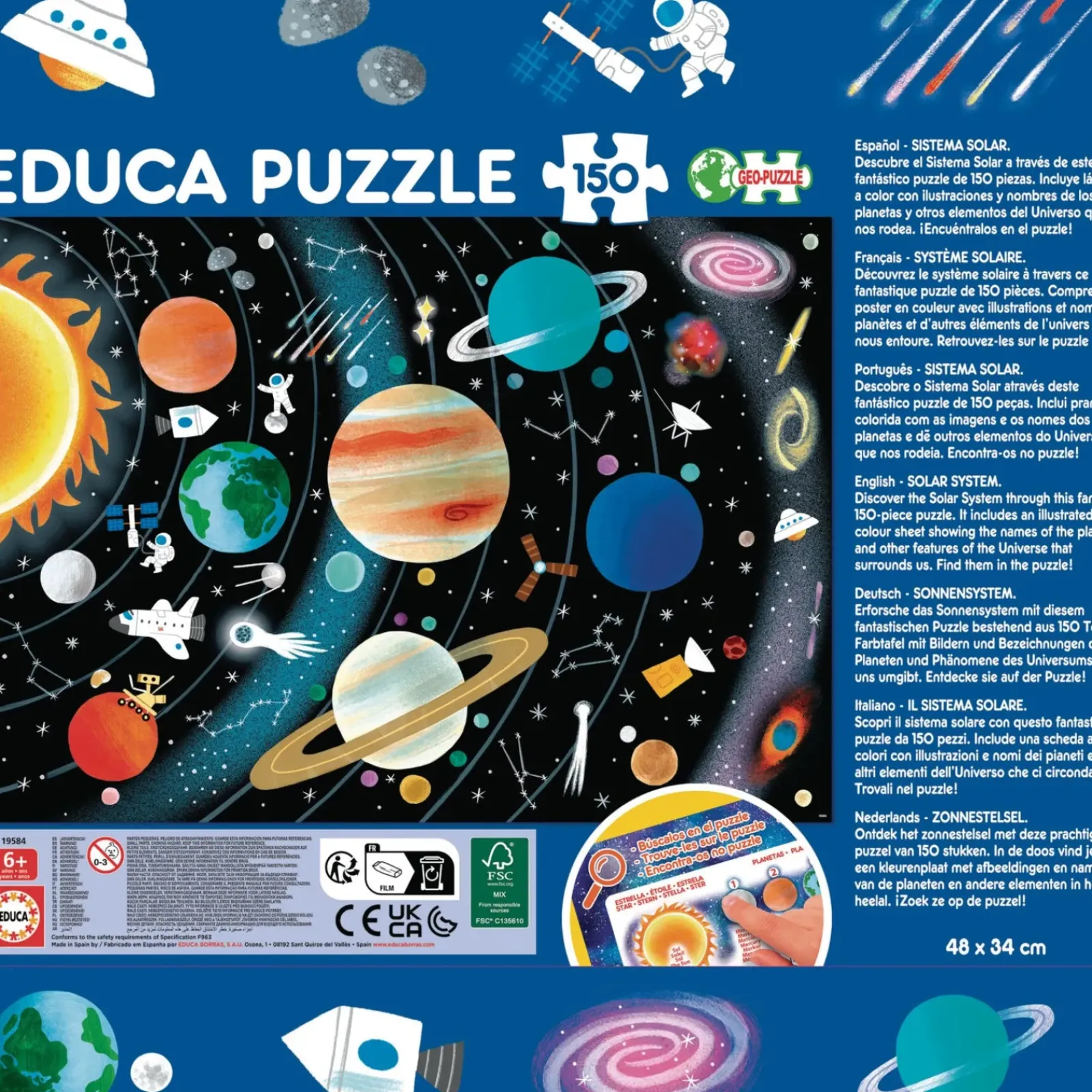 Educa Puzzles > Puzzle 150 Peças Sistema Solar